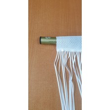 Akça Tekstil Düz Ip Beyaz Rustik En 100 cm Boy 210 cm Hazır Ip Perde