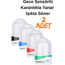 PremiumPort 2'li Sensörlü Fotoselli Beyaz LED Işık Çocuk Odası Otomatik Yanıp Parlak