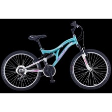 Feyza Design Kadın Dağ Bisikleti 26 Jant 21 Vites Turkuaz Pembe Renkli