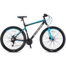 Feyza Design 29" Erkek Dağ Bisikleti Siyah-Mavi, Shimano Vites, Hafif ve Dayanıklı