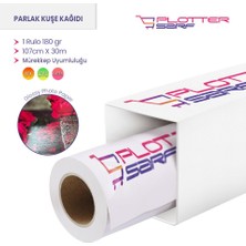 Plotter Sarf Plottersarf® Parlak Kuşe Fotoğraf Kağıdı 180 gr (Dye) 107CM x 30MT (1 Rulo)