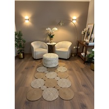 Rose'n Home JÜT-KV310 Elde Dokuma Doğal Jüt Hasır Halı