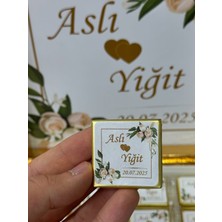 Siyah Lale Baskılı Kutulu Madlen Çikolata 50 Adet