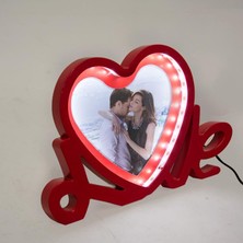 Best Hediye LED Işıklı Love Fotoğraflı Sihirli Ayna