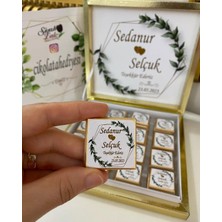 Siyah Lale Baskılı Kutulu Madlen Çikolata 50 Adet