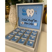 Siyah Lale Baskılı Kutulu Madlen Çikolata 50 Adet