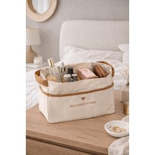 Arma House Bej Çanta Içi Düzenleyici Organizer - Çok Bölmeli Makyaj ve Eşya Çantası (26X18 Cm)