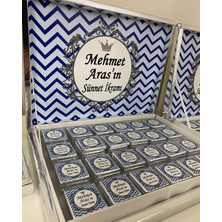 Siyah Lale Baskılı Kutulu Madlen Çikolata 75 Adet