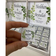 Siyah Lale Baskılı Kutulu Madlen Çikolata 50 Adet