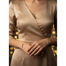 Zarene Silver Rose Gold Kırmızı Aşk 925 Ayar Bileklik