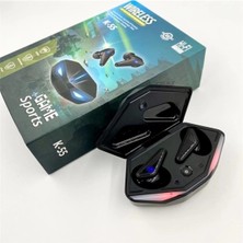 Angelphoto K55 Tws Bluetooth Kulak İçi Oyuncu Kulaklığı HD Mikrofonlu Ergonomik Tasarım