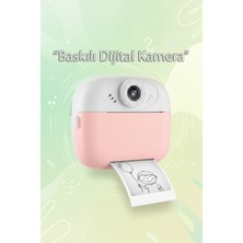Tekvora Anında Baskı Yapan Pembe Çocuk Kamerası | Termal Yazıcılı | Video Kayıtlı