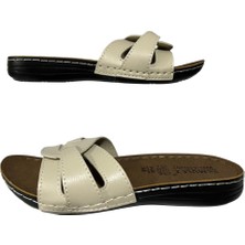 Mulex 2456 Kadın Bej Anatomik Taban Terlik