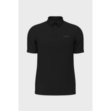Guess Kısa Kollu Yeni Teknik Esnek Polo Yakalı Erkek Siyah Polo T-Shirt M6RP02KD202-JBLK
