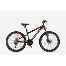 Feyza Design Vortex 4.0 26 Jant 14 K 21V Md Mat Siyah Gri Kırmızı Dağ Bisikleti