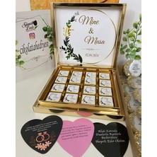 Siyah Lale Baskılı Kutulu Madlen Çikolata 50 Adet