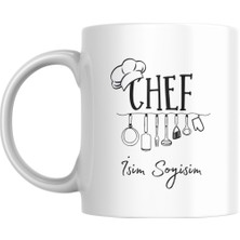 Şef / Chef'e Özel, Isimli Baskılı Kupa Bardak, Istediğiniz Ismi Yazabiliriz