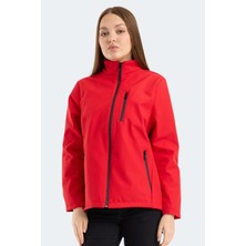 Slazenger HIP STYLE Kadın Dik Yaka Fermuarlı Kırmızı Mont & Kaban