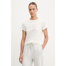 Guess Narciso Bisiklet Yaka Kadın Beyaz T-Shirt V5GI10K9RM1-G1O6