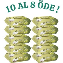 Sleepy Doğal Zeytinyağlı Pamuk Islak Havlu 10 Al 8 Öde Kampanya Paketi 500 Yaprak | Hassas Ciltler Için Doğal Temizlik – Alkol Paraben Sls Içermez