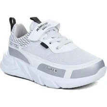 Minicup Kids Ultra Hafif Anatomik Taban Günlük Esnek Erkek Spor Ayakkabı Beyaz