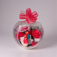 Nadire Tasarım Seni Seviyorum Cam Elma Fanus Teraryum