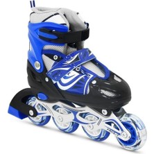 Top Rock Store Işıklı Metal Gövdeli Büyük Boy Paten Mavi 38-41