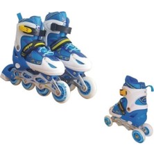 Top Rock Store Ayarlanabilir Silikon Tekerli Çocuk Pateni 34-37 3 In 1