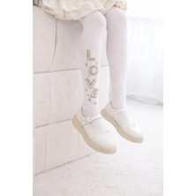 Gigi Giyim Love Işlemeli Kız Çocuk Külotlu Çorap