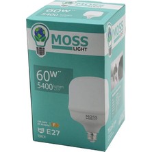 Nuveden Moss Lıght 60W  Torch LED Ampul Plastik E27 5400LUMEN L175 Derece 50.000 Saat Ömür IP20 185-265V