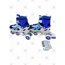 Top Rock Store Paten Ayarlanabilir 2+1+1 2+2 Işıklı Metal Gövde Alıştırma Mia Pateni Çanta Hediyeli Işıklı Paten 34-37