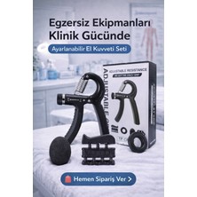 Ayarlanabilir El Yayı | 5–60 kg Direnç | El, Bilek ve Ön Kol Güçlendirici | Grip Strengthener Set