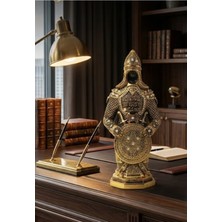 Home Dekor Hediye Taş Işlemeli Gold Biblo Allah & Muhammed (S.a.v) Zırhlı Cevşen Ayetli Asker Figürlü Taşlı Biblo 23CM
