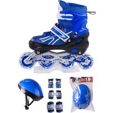 Top Rock Store Çift Sıra Ayarlanabilir Alıştırma Pateni Kask Dizlik Seti