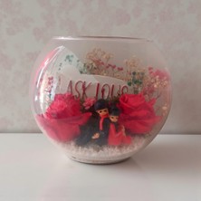 Nadire Tasarım Aşk Love Cam Fanus Sevgililer Günü