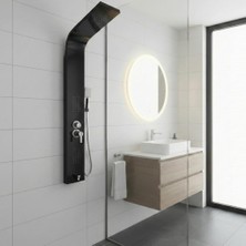 Piero Kuğu Siyah Duş Paneli, Dikey Duş Sistemi