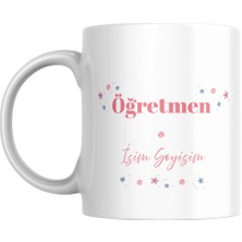 Öğretmen Baskılı Kupa Bardak, Isme Özel Tasarım Bardak, Istediğiniz Ismi Yazabilirsiniz 330 ml süblimasyon baskıya uygun