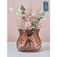 YNSK Luxury | Dalmatian | Decor Masaüstü Çanta Cam Vazo - 25 x 20 cm