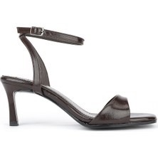 Ziya, Kadın Topuklu Sandalet 161996Z6092 Kahve