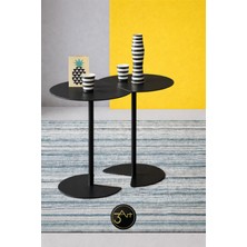 3art Metal Dekorasyon Modern Ikili Yan Sehpa Seti – Minimal Tasarım, Salon & Ofis Dekoru