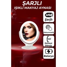 Anaway Shopping LED Işıklı Makyaj Aynası Şarjlı 7x Büyütme Çift Taraflı Büyüteçli Ayna, Dokunmatik Ekran, Seyahat Için Taşınabilir