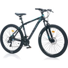 Feyza Design Dağ Bisikleti 27,5 Jant 24V Siyah Turkuaz Gri K:18 Felis 2.1