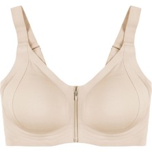 Koza İç Giyim Kadın Büyük Beden (Battal) Önden Fermuarlı Dikişsiz Lazer Sütyen