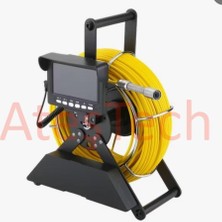 AteşTech 20 Metre Fiber Kablo Profesyonel Ekranlı Kameralı  Yılan Endoskop Kanalizasyon Kamerası – 1080P + 16GB Hafıza Kartı