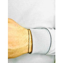 Generic Şık Tasarım 925 Ayar Gümüş Erkek Bileklik -  Ince Model