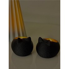 Labinbambu Dekoratif Mumluk & Mumluk Seti 2’li + Tealight Mum Seti