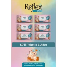 Reflex Care Evcil Hayvanlar Için Çok Amaçlı Hijyenik Temizleme Mendili 50'li x 6 Adet