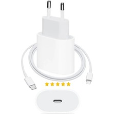 Giyitec iPhone 14 / 14 Plus / 14 Pro / 14 Pro Max Uyumlu Lightning Hızlı Şarj Aleti Seti 20W (Başlık+Kablo)