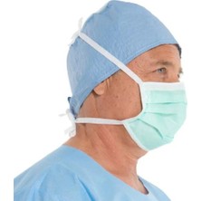 3 Katlı Sterilife Bağcıklı Cerrahi Telli Maske Yeşil 100'LÜ Paket