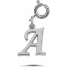Silveranka 925 Ayar Gümüş A Harfi Kolye Ucu - Charm